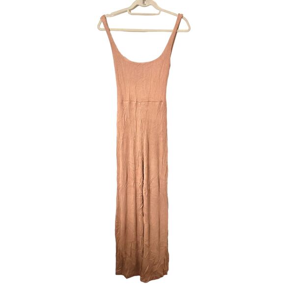 REFORMATION Kazu Ribbed Jumpsuit Tan Sz Small - Picture 4 of 8